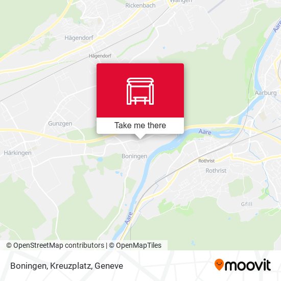 Boningen, Kreuzplatz map