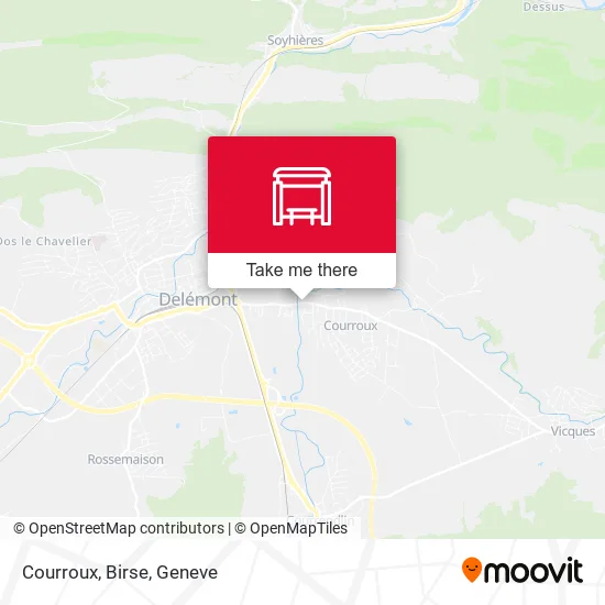 Courroux, Birse map