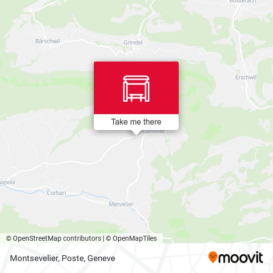 Montsevelier, Poste map