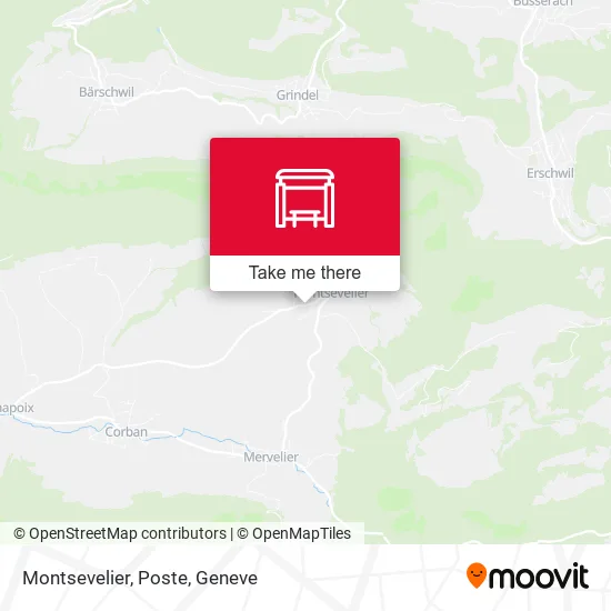 Montsevelier, Poste map