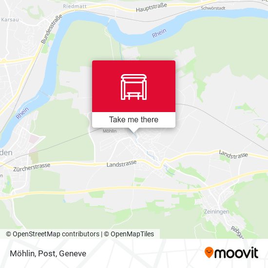 Möhlin, Post map