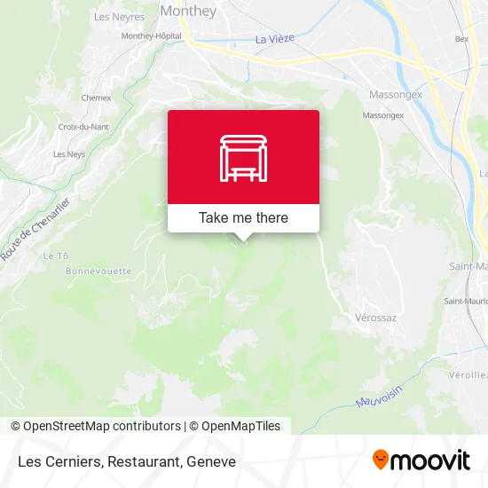 Les Cerniers, Restaurant map