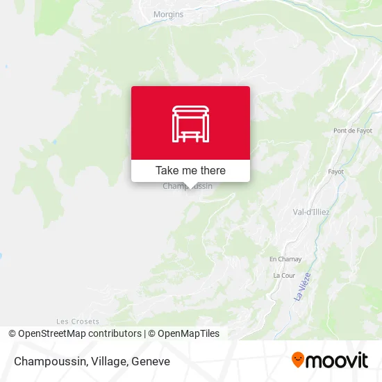 Champoussin, Village map