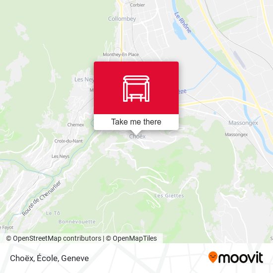 Choëx, École map