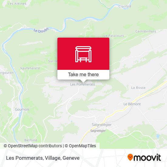 Les Pommerats, Village map