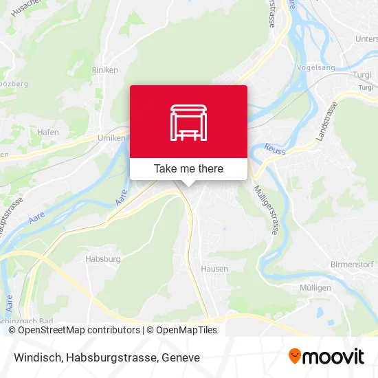 Windisch, Habsburgstrasse map