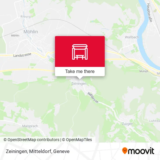 Zeiningen, Mitteldorf map