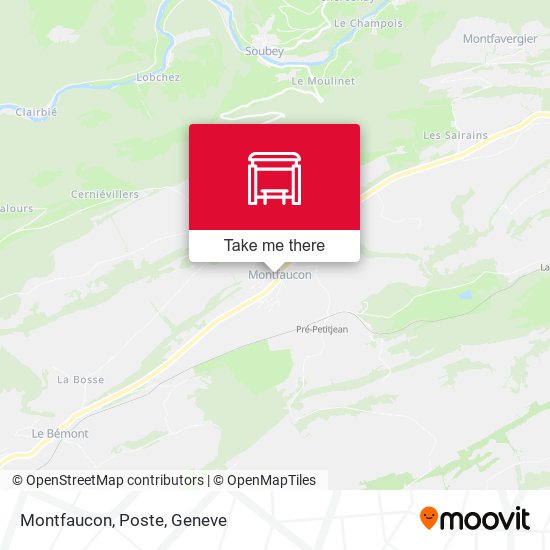 Montfaucon, Poste map