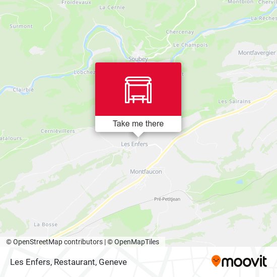 Les Enfers, Restaurant map