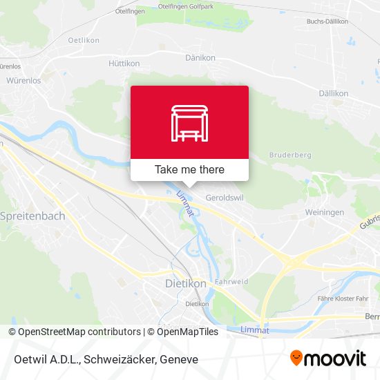 Oetwil A.D.L., Schweizäcker map