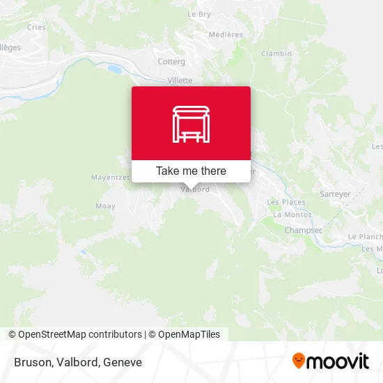Bruson, Valbord map