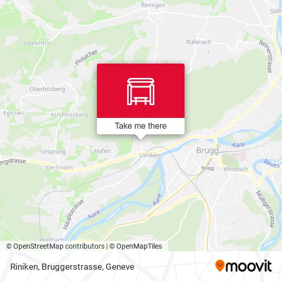 Riniken, Bruggerstrasse map