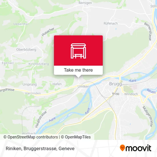 Riniken, Bruggerstrasse map