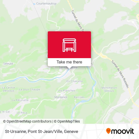 St-Ursanne, Pont St-Jean/Ville map