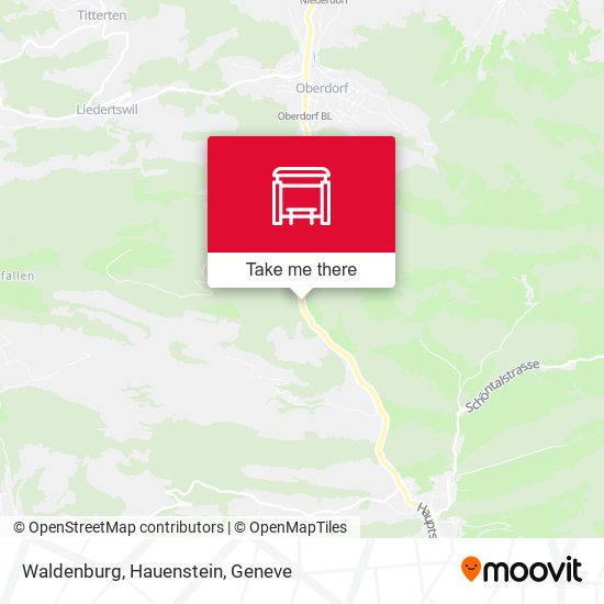 Waldenburg, Hauenstein map
