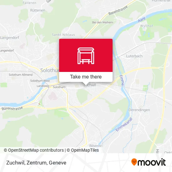 Zuchwil, Zentrum map