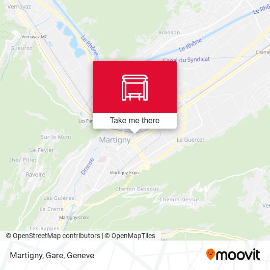 Martigny, Gare map