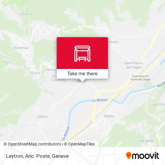 Leytron, Anc. Poste map