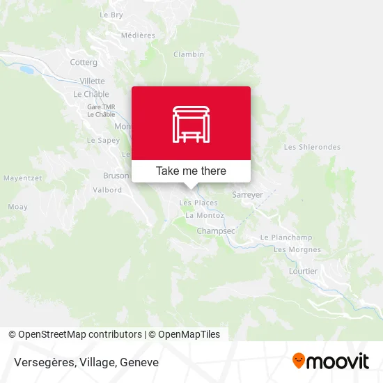 Versegères, Village map