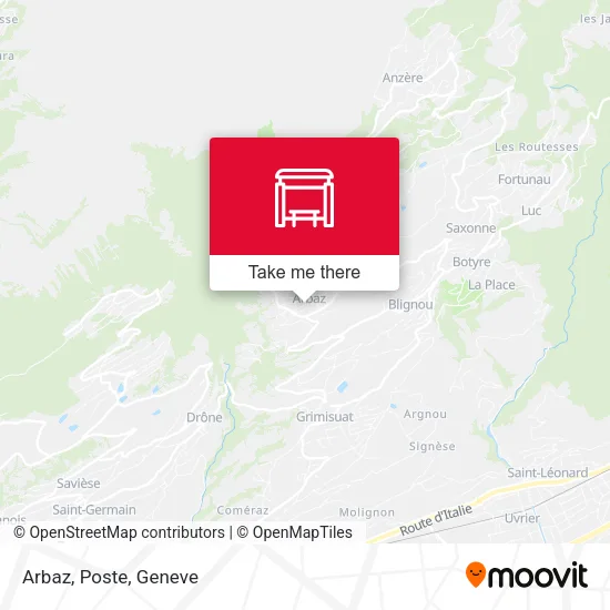 Arbaz, Poste map