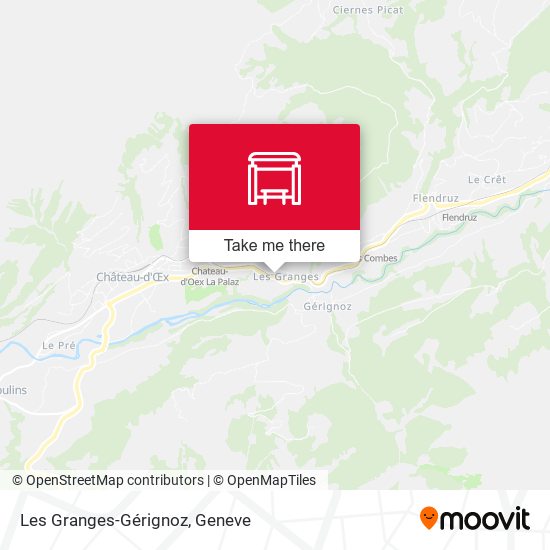 Les Granges-Gérignoz map