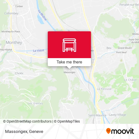 Massongex map