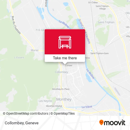Collombey map