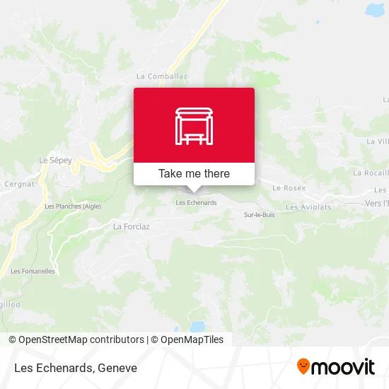 Les Echenards map