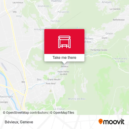 Bévieux map