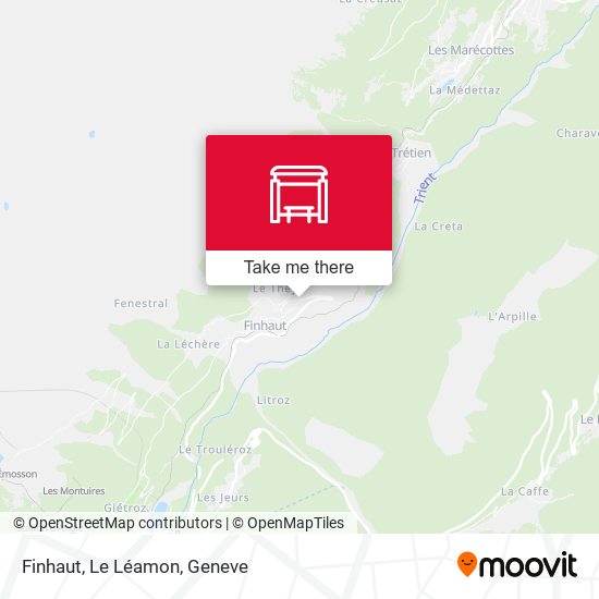 Finhaut, Le Léamon map