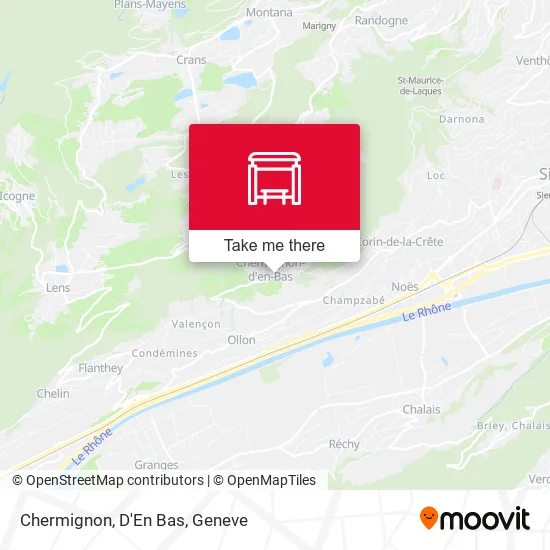 Chermignon, D'En Bas map