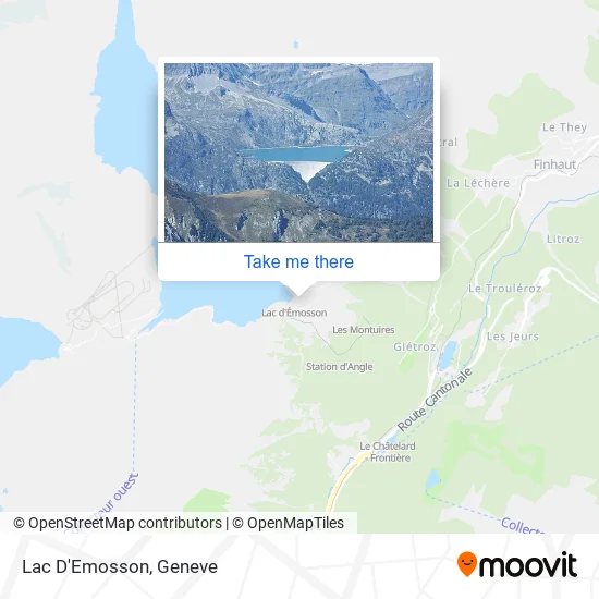 Lac D'Emosson map