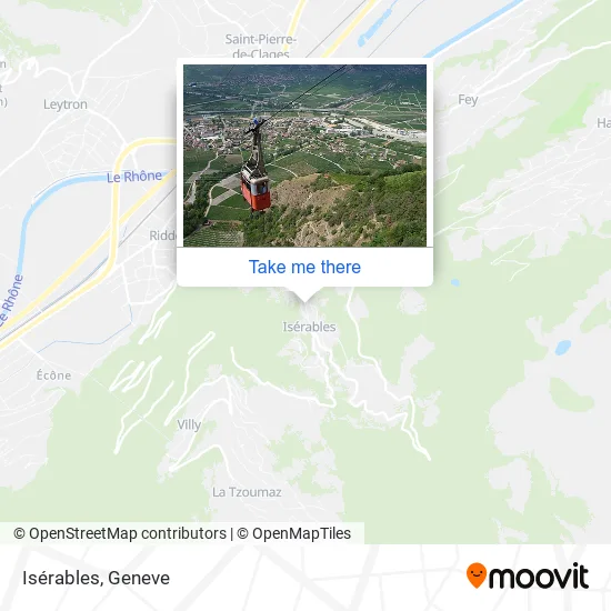 Isérables map