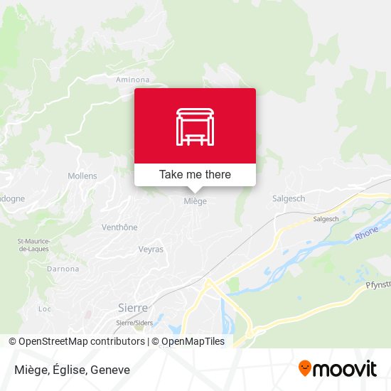Miège, Église map
