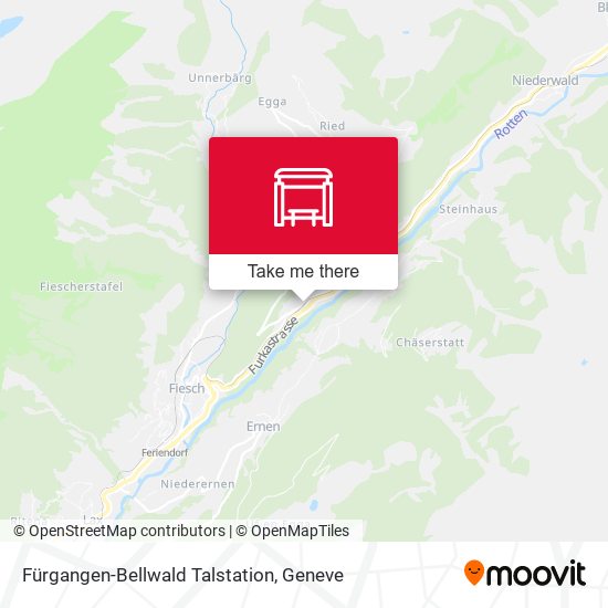 Fürgangen-Bellwald Talstation map