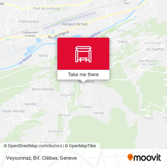 Veysonnaz, Bif. Clèbes map