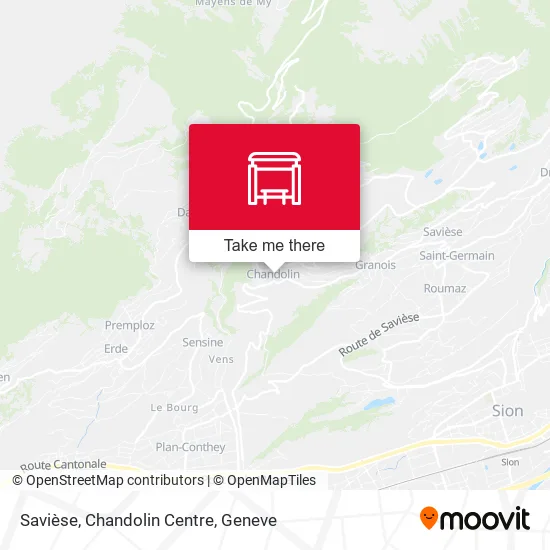 Savièse, Chandolin Centre map