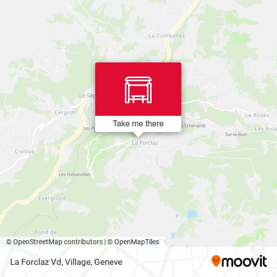 La Forclaz Vd, Village map