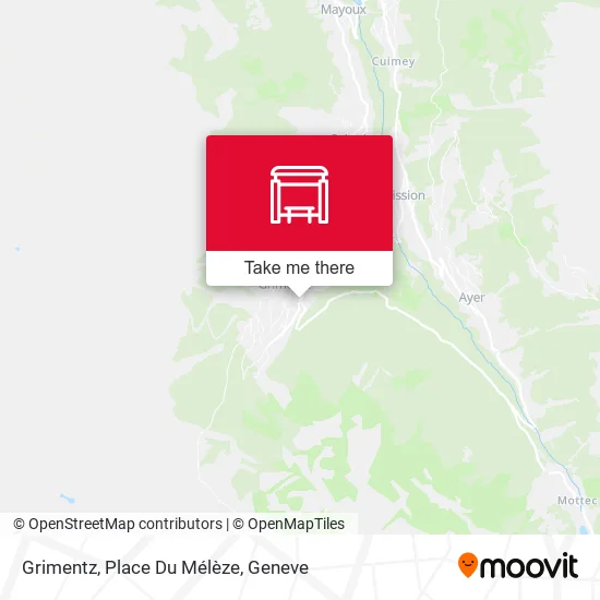 Grimentz, Place Du Mélèze map