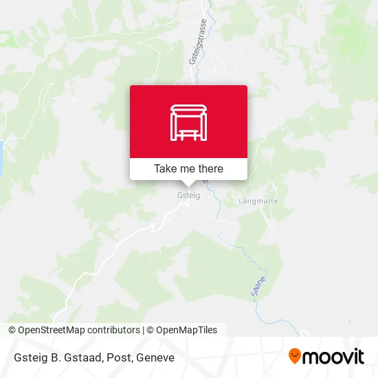 Gsteig B. Gstaad, Post map