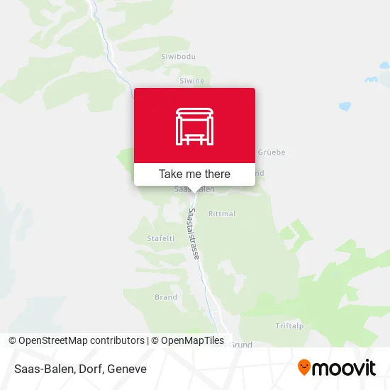 Saas-Balen, Dorf map