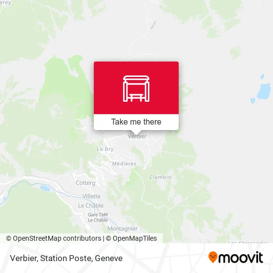 Verbier, Station Poste map