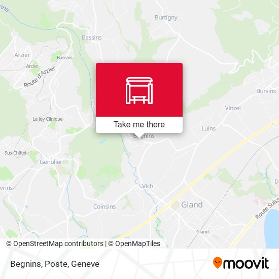 Begnins, Poste map