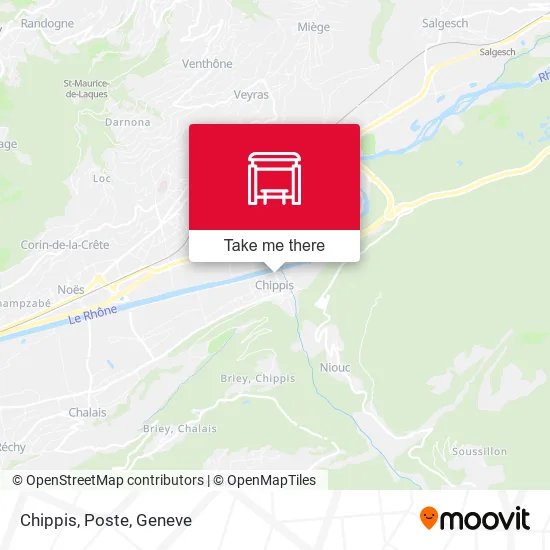 Chippis, Poste map