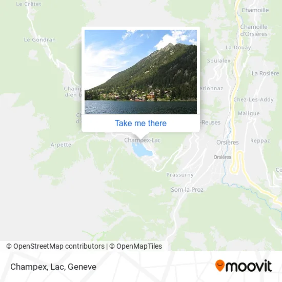 Champex, Lac map