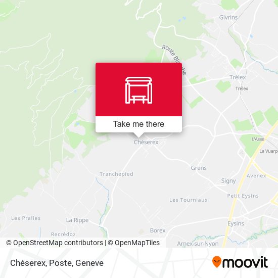 Chéserex, Poste map