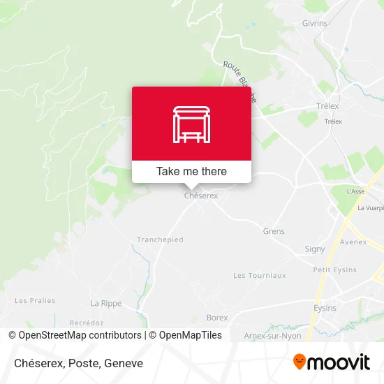 Chéserex, Poste map