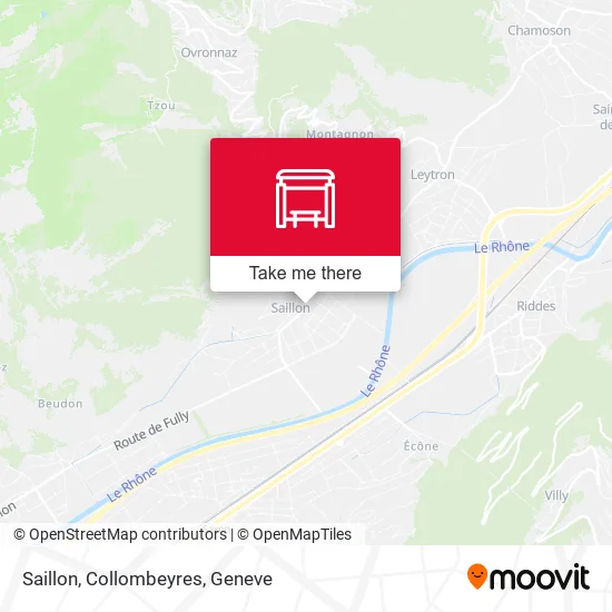 Saillon, Collombeyres map