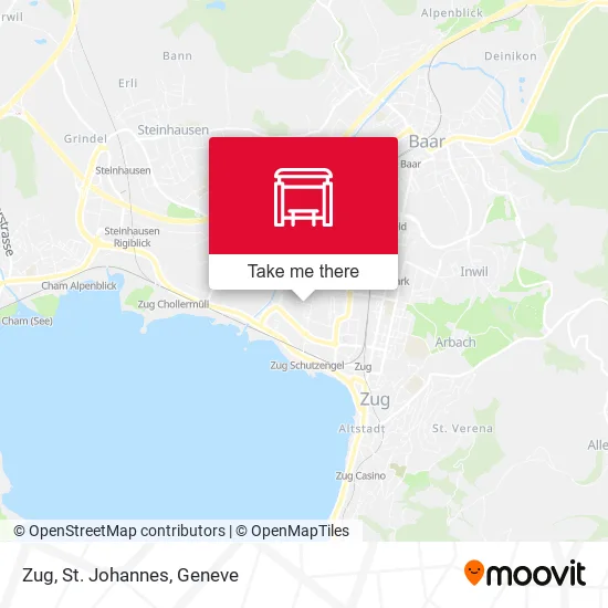 Zug, St. Johannes map