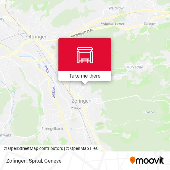 Zofingen, Spital map